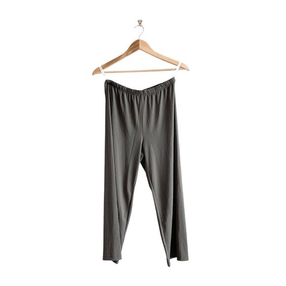NWT Kim & Co Womens Elastic Waistband Pull On Wide-Leg Pants Khaki Size Small - Picture 1 of 7